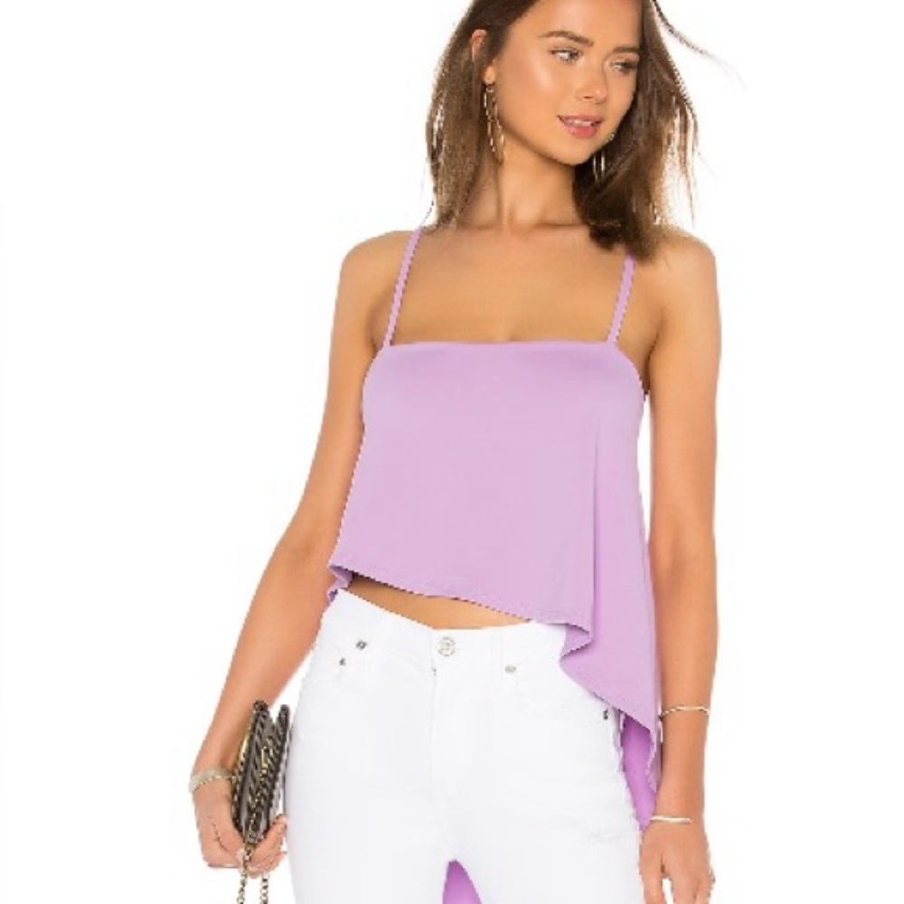 Susana Monaco Harlow Angled Hem Top in Violet